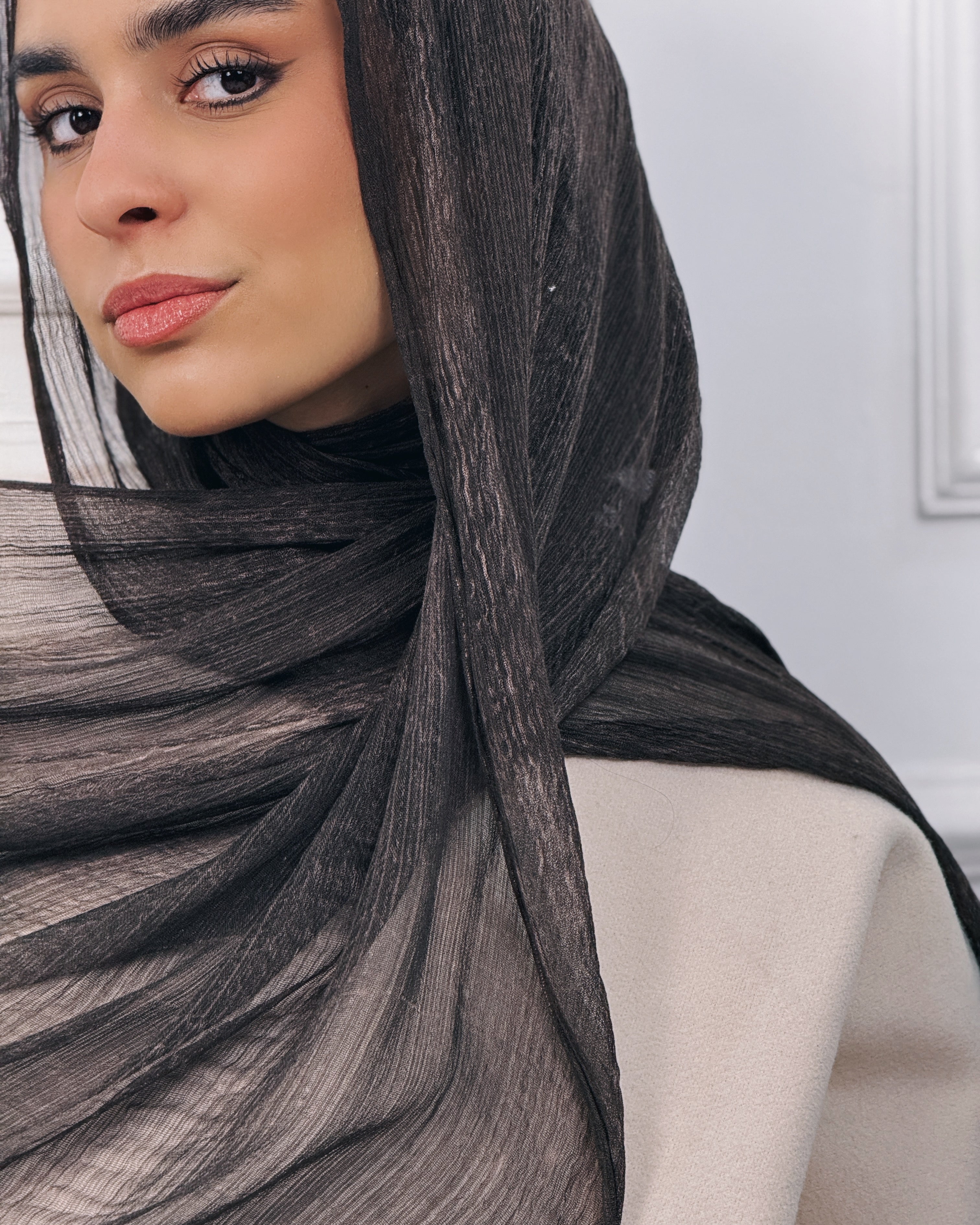 Dark brown - Airy chiffon
