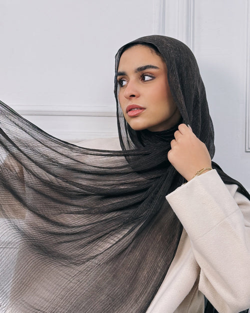 Dark brown - Airy chiffon