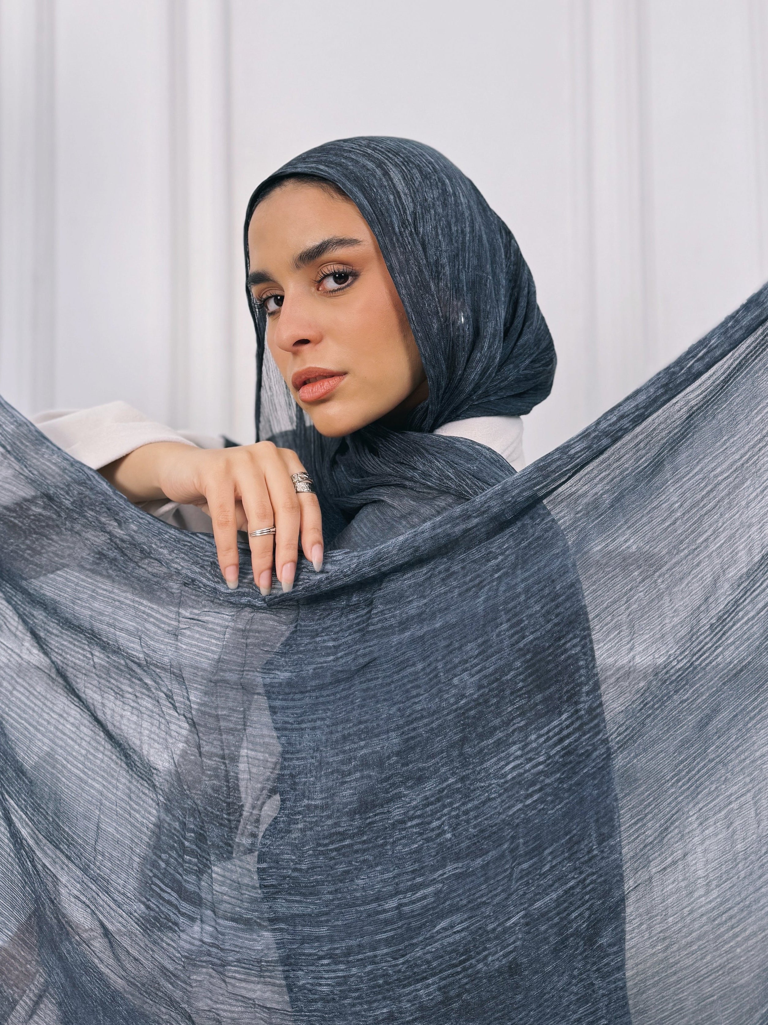 Navy Blue - Airy chiffon